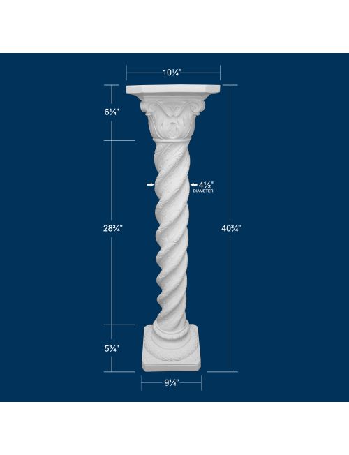 Spiral Acanthus Leaf Pedestal