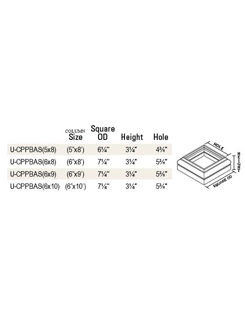 Square Base for Colonial Porch Posts