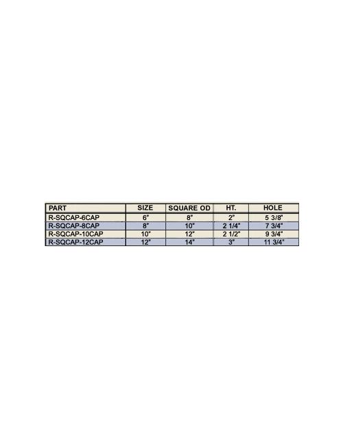 Square Capital for Square Tapered Columns