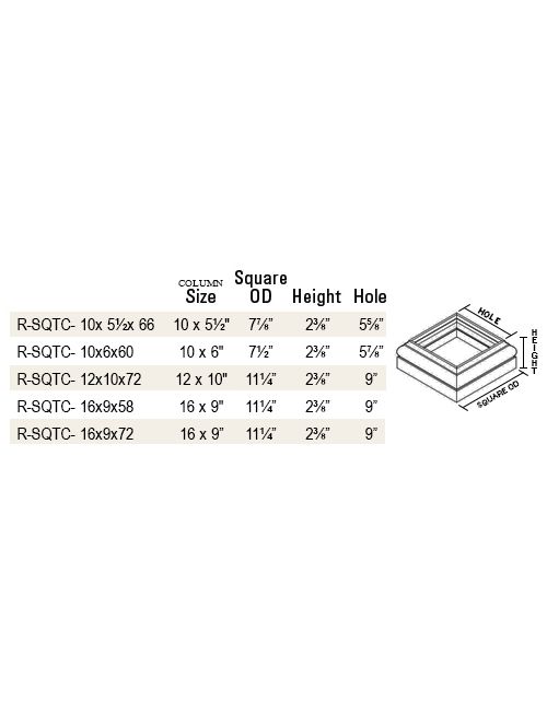Square Capital for Square Tapered Columns
